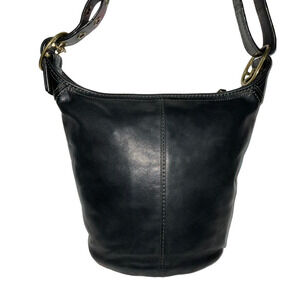 Coach Vintage Bleecker Tattersall Duffle Bucket Bag 11422 Black